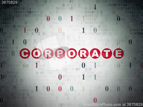 Image of Finance concept: Corporate on Digital Paper background