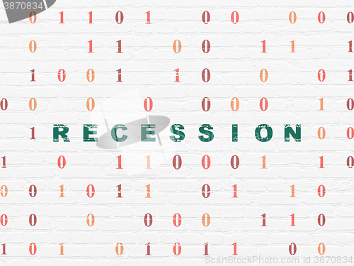 Image of Business concept: Recession on wall background