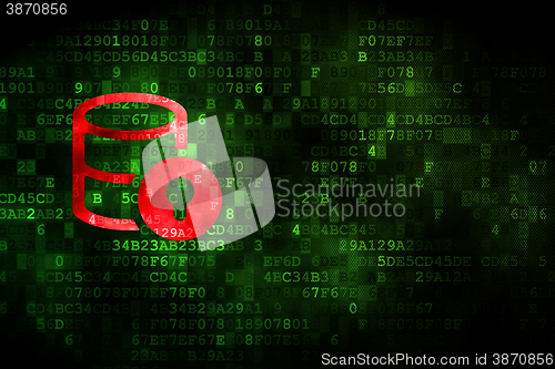 Image of Programming concept: Database With Lock on digital background