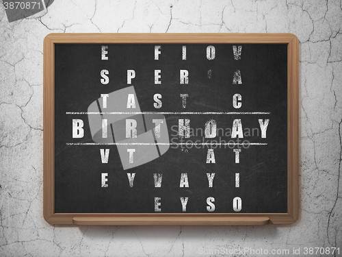 Image of Entertainment, concept: Birthday in Crossword Puzzle