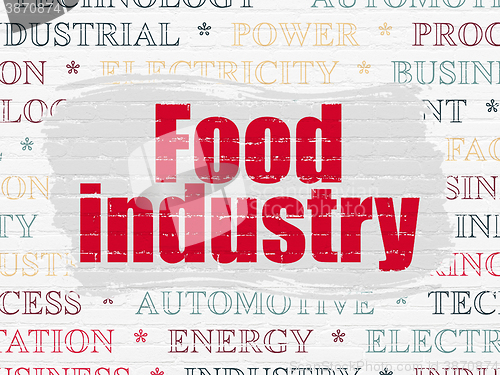 Image of Industry concept: Food Industry on wall background