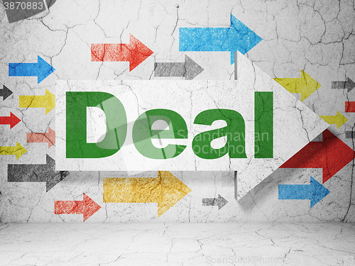 Image of Finance concept: arrow with Deal on grunge wall background