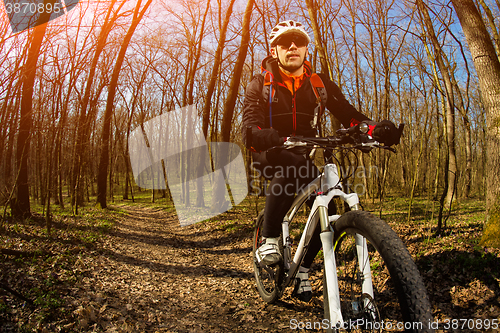 Image of Cyclist Riding the Bike