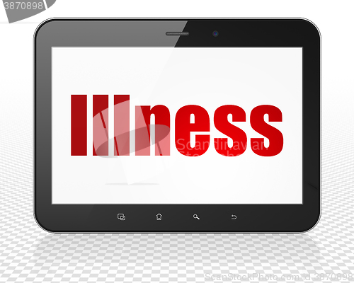 Image of Health concept: Tablet Pc Computer with Illness on display