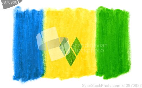 Image of saint vincent flag illustration