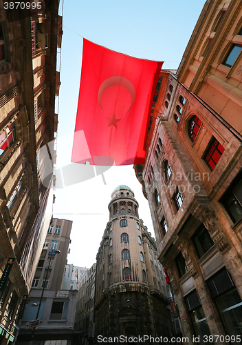 Image of Beautiful red Turkish flag