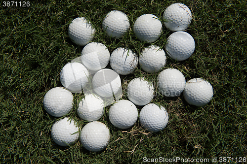 Image of golf balls background