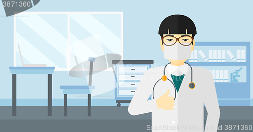 Image of Confident doctor in mask.