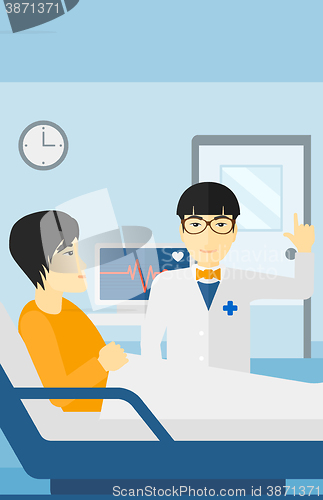 Image of Doctor visiting patient.