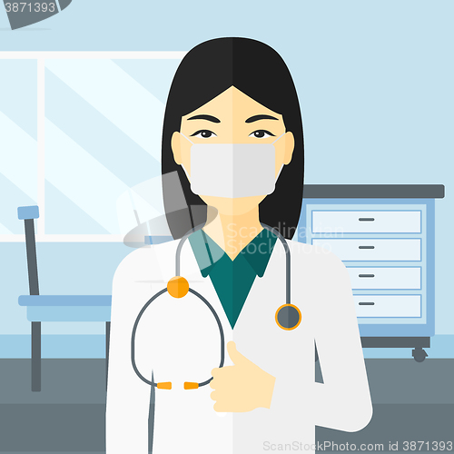 Image of Confident doctor in mask.