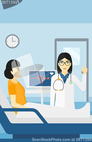 Image of Doctor visiting patient.