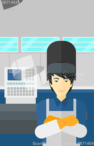 Image of Confident smiling welder.