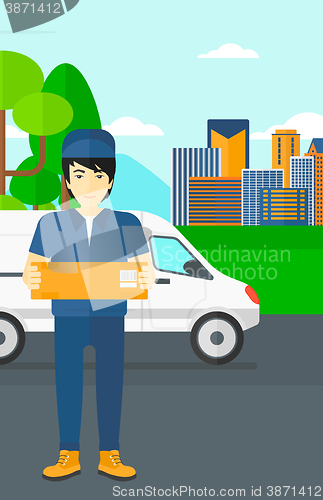 Image of Man delivering box.