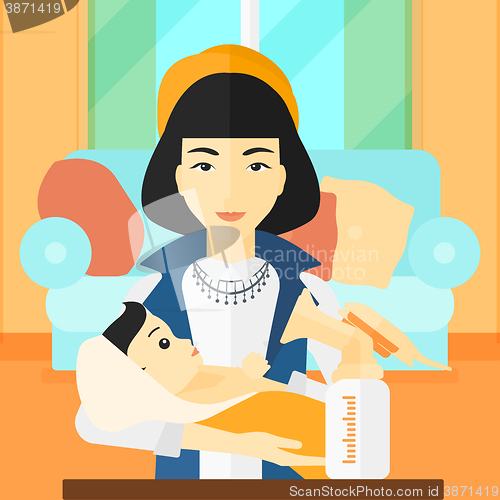 Image of Woman with breast pump.