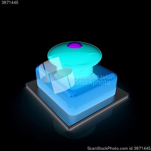 Image of Emergency Button 3d icon