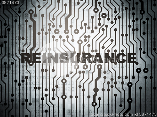 Image of Insurance concept: circuit board with Reinsurance