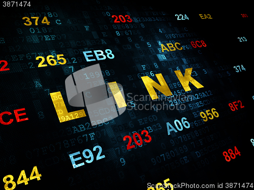 Image of Web development concept: Link on Digital background