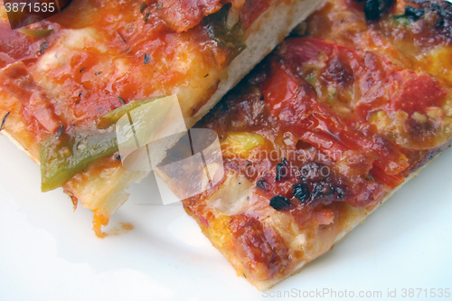 Image of homemade pieces of pizza