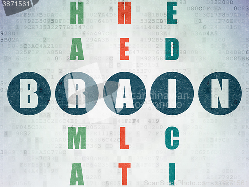 Image of Healthcare concept: Brain in Crossword Puzzle