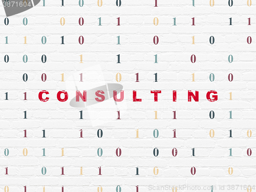 Image of Business concept: Consulting on wall background