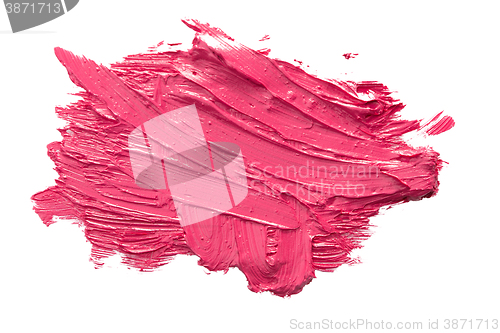 Image of red lipstick stroke isolated