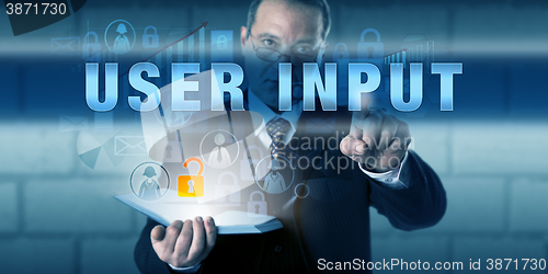 Image of Corporate User Pressing USER INPUT