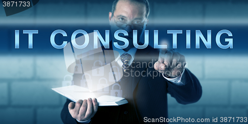 Image of Male Project Manager Pressing IT CONSULTING