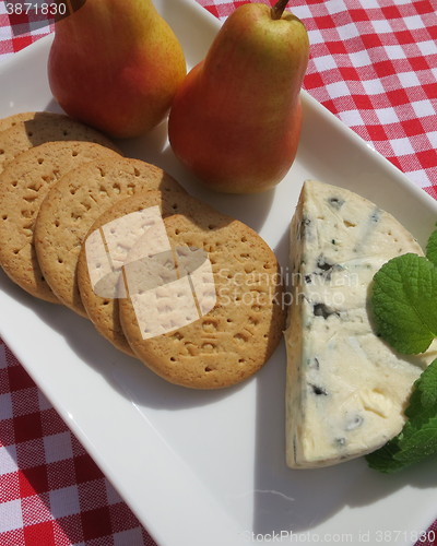 Image of Dessert cheese and Flamingo pears