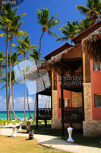 Image of Tropical resort on ocean shore