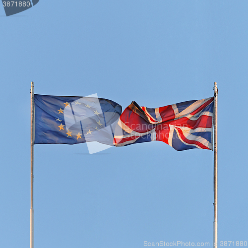 Image of UK and EU flags