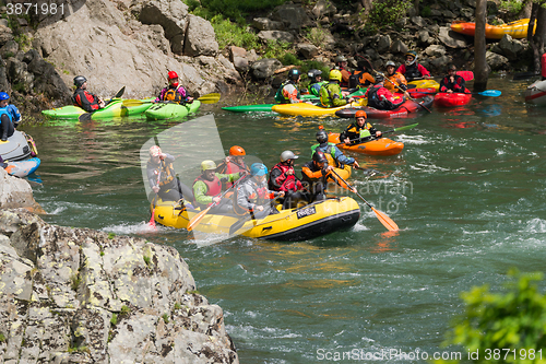 Image of Athletes gathering