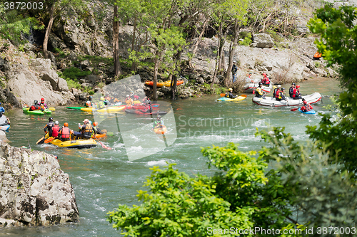 Image of Athletes gathering