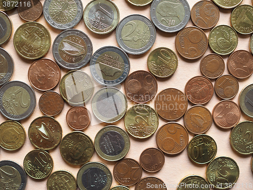 Image of Euro coins background