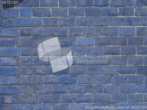 Image of blue brick wall background