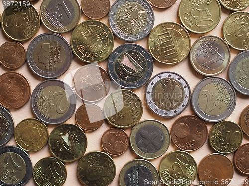 Image of Euro coins background