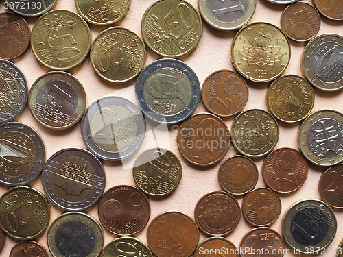 Image of Euro coins background