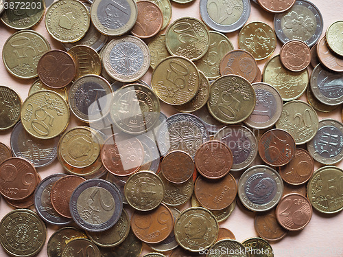 Image of Euro coins background