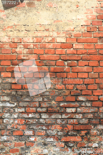 Image of old wall with red bricks