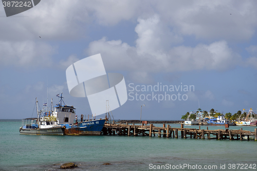 Image of editorial fishing boat Brig Bay Big Corn Island Nicaragua