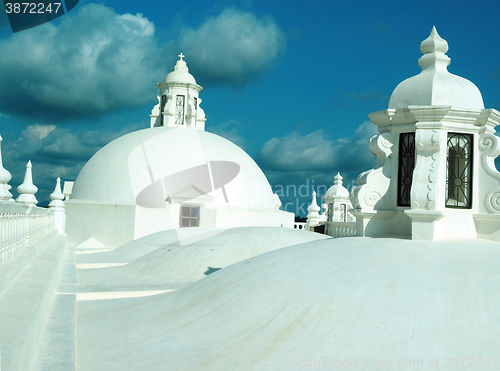 Image of rooftop domes Cathedral  Leon Nicaragua Central America   