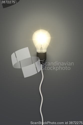 Image of light bulb on a grey background