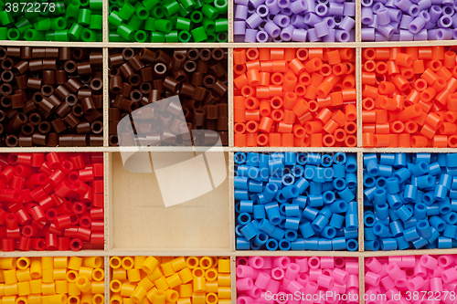 Image of Colorful plastic beads background