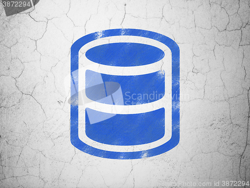 Image of Programming concept: Database on wall background