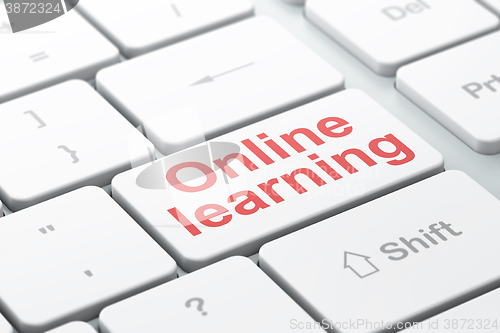 Image of Learning concept: Online Learning on computer keyboard background