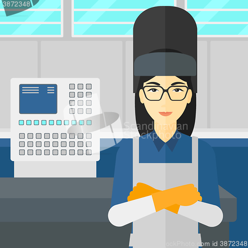 Image of Confident smiling welder.