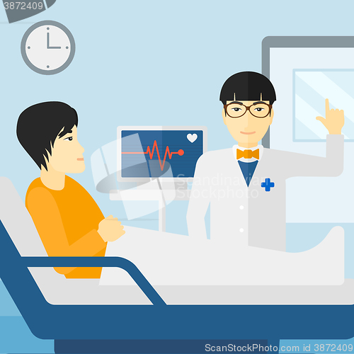 Image of Doctor visiting patient.
