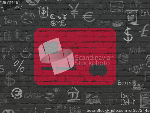Image of Banking concept: Credit Card on wall background