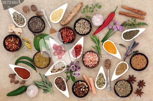 Image of Healthy Herb and Spice Abstract