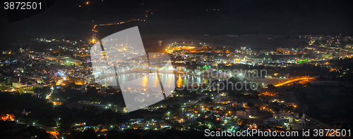 Image of Cityscape of Pushkar, India at Night