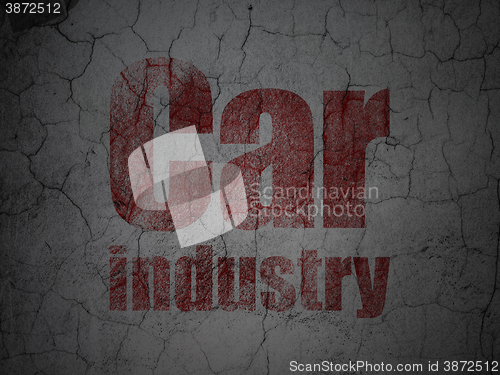 Image of Manufacuring concept: Car Industry on grunge wall background